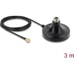 Delock Magnetischer Antennen Standfuß 1 x N Buchse zu 1 RP-SMA Stecker ULA100 3 m outdoor (81491)