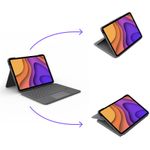 Logitech Folio Touch AZERTY Französisch Grau Smart Connector (920-009958)