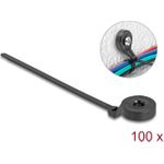 Delock Kabelbinder mit Befestigungsöse L 180 x B schwarz 100 Stück (18915)