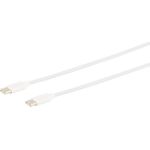 S/CONN maximum connectivity USB Lade-Sync Kabel, USB C Stecker auf USB-C Stecker, 2.0, ABS, weiß, 2,0m (14-12053)