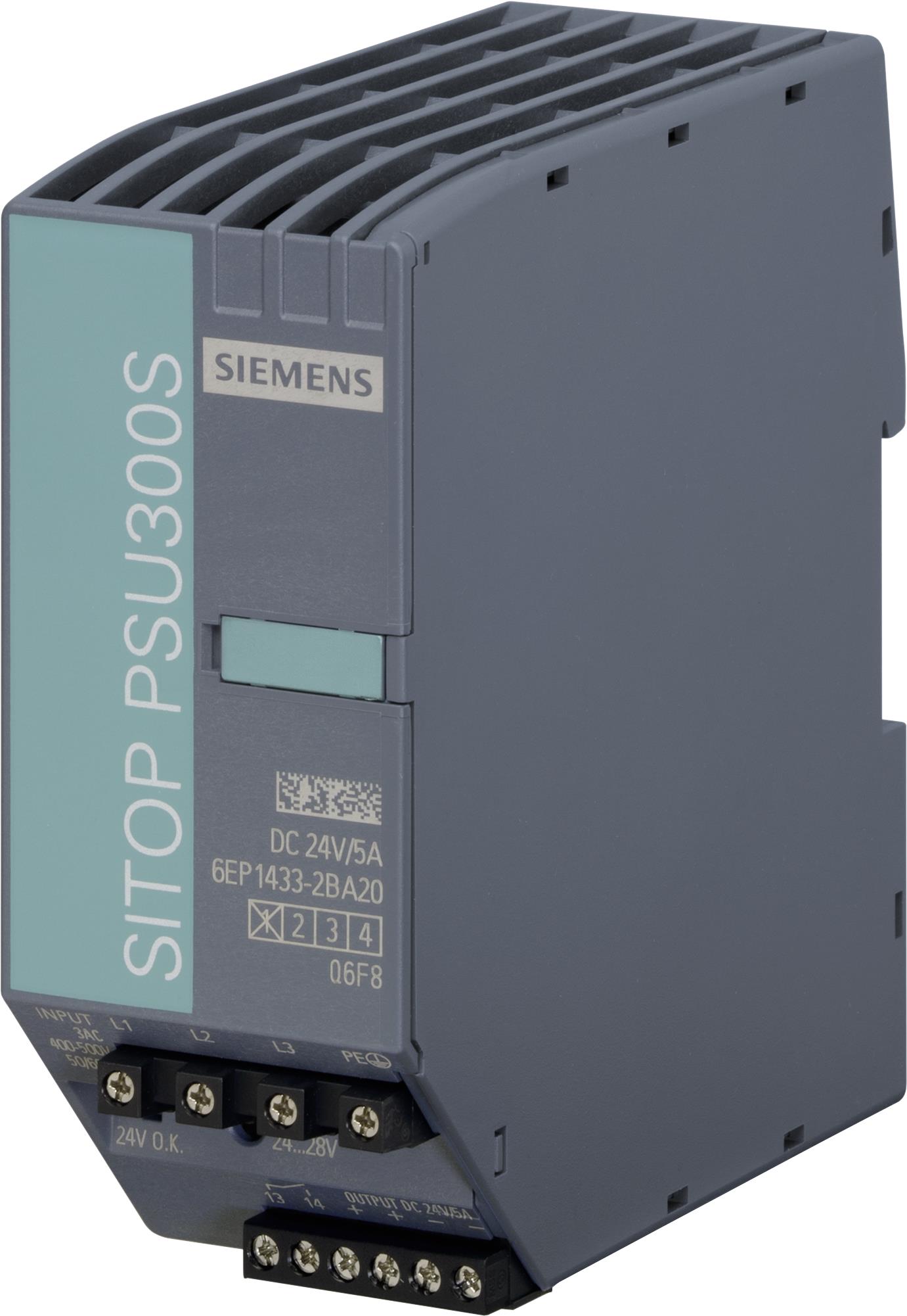 Siemens 6EP1433-2BA20. Stromversorgung: Innenraum. Produktfarbe: Mehrfarbig. Verpackungsbreite: 130 mm, Verpackungstiefe: 55 mm, Verpackungshöhe: 135 mm. Gewicht: 500 g. Ursprungsland: Österreich (6EP1433-2BA20)