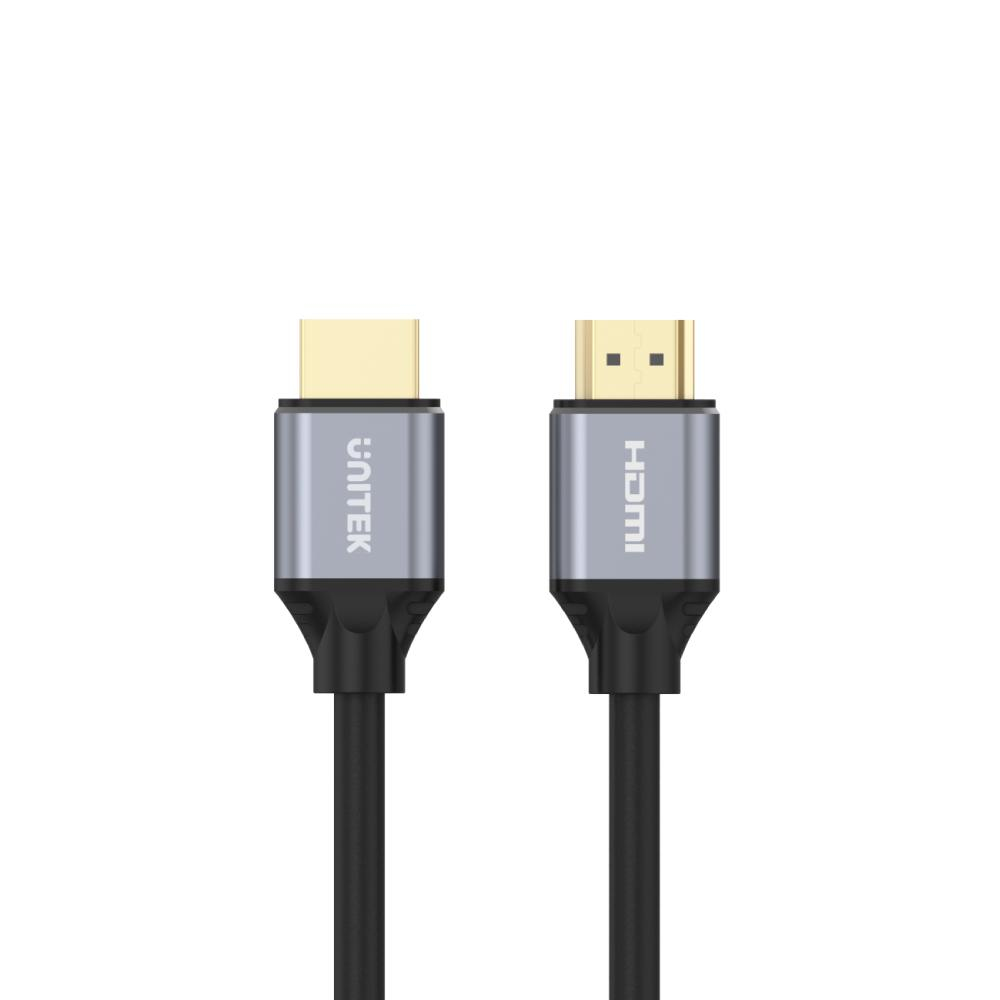 Unitek C138W Ultra High Speed HDMI-Kabel 2 m HDMI 2.1 48 Gbit/s Schwarz, Grau