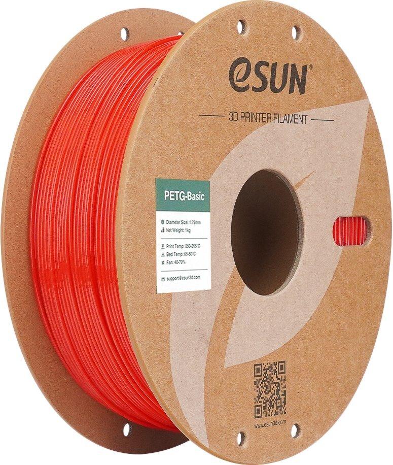 PETG 1,75mm RED 1kg ESUN 3D FILAMENT (PETG-Basic175R1P1)