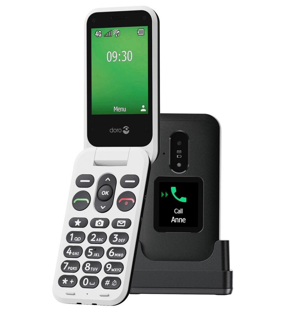 Doro Leva E30 Klapp-Handy 2,8" 4G Schwarz, Weiß