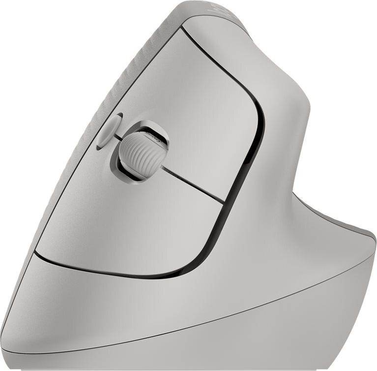 Logitech Lift Vertical Sand Ergonomische Vertikale Maus rechtshändig kabellos Bluetooth 4000 DPI