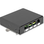 Delock Leergehäuse 4 Port für Keystone RJ-Module schwarz - zur Montage an Tisch Wand oder (90627)