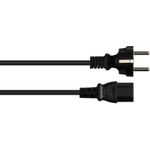 Netzkabel Schutzkontakt-Stecker Typ E+F (CEE 7/7, gerade) an C13 (gerade), schwarz, 0,75 mm², 1,8 m, Good Connections® (P0030-S018)