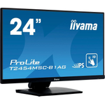 iiyama ProLite T2454MSC-B1AG 23.8" Full HD Touch IPS Display schwarz 60.5cm (23.8"), 1920 x 1080 IPS kapazitive 10 Punkt Touch Technologie, 4 ms, VGA, HDMI, Lautsprecher, VESA 100 mm, höhenverstellbar, neigbar (19kWh/1000h, 60cm), antiGlare beschichtetes Glas [Energieklasse F] (T2454MSC-B1AG) (geöffnet)