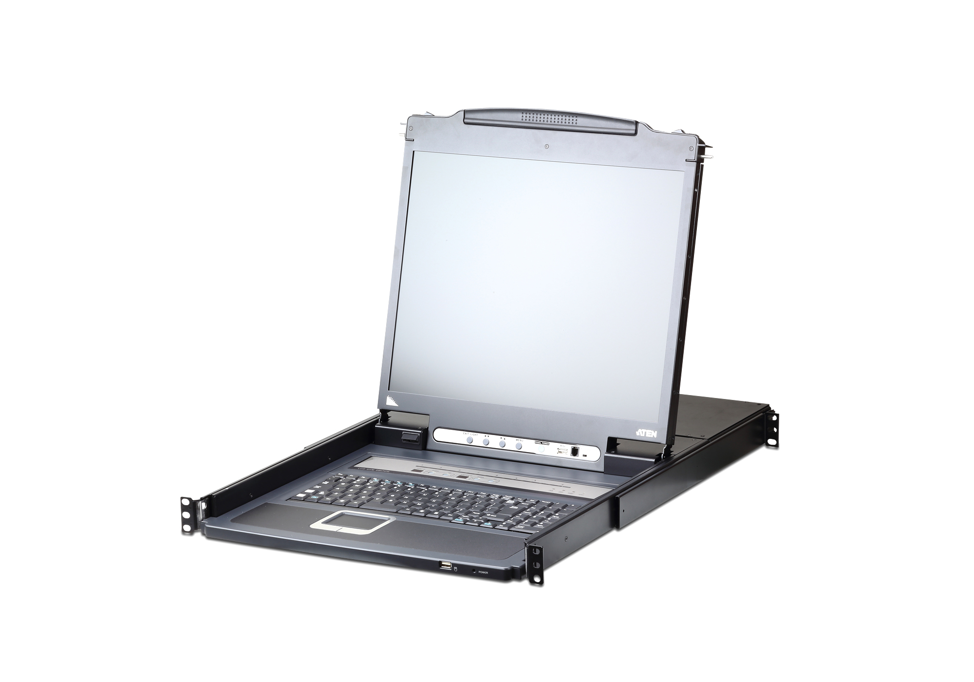 ATEN Slideaway CL5708iM D KVM-Konsole 17" 8-Port VGA USB PS/2 RJ-45 1U Schwarz