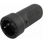 REV Schutzkontakt-Kupplung Gummi schwarz Elektrischer Steckdosenkoppler (0512150555)