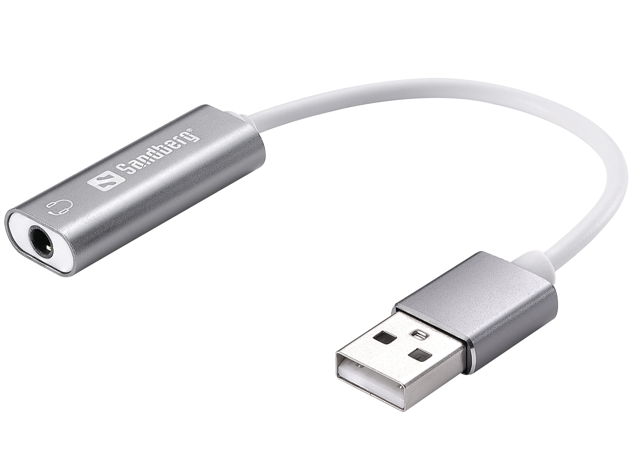 Sandberg Headset USB Converter Soundkarte Aluminium