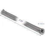 Delock Geflechtschlauch mit Reißverschluss hitzebeständig 1 m x 50 mm grau (20826)