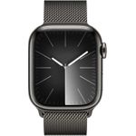 APPLE Watch Series 9 GPS + Cellular 41mm Graphite Stainless Steel Case with Graphite Milanese Loop (MRJA3QF/A) (geöffnet)
