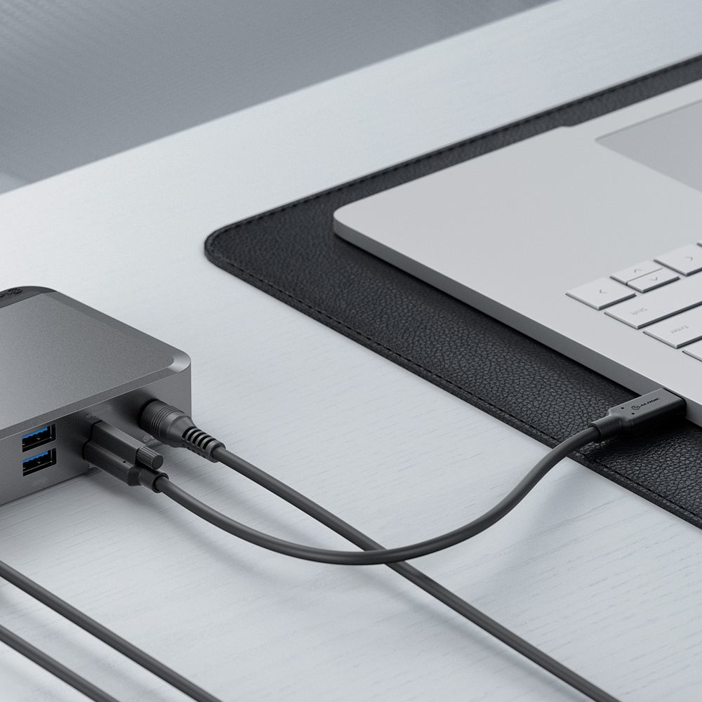 ALOGIC MX3 TripleDisplay Dockingstation USB-C 3 x DP++ 1GbE Schwarz, Space-grau