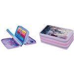 herlitz Schüleretui TriCase "Whisper Mane", 31-teilig Polyester, Schüleretui mit drei Teilen, 3 Reißverschlüsse - 1 Stück (400205915)