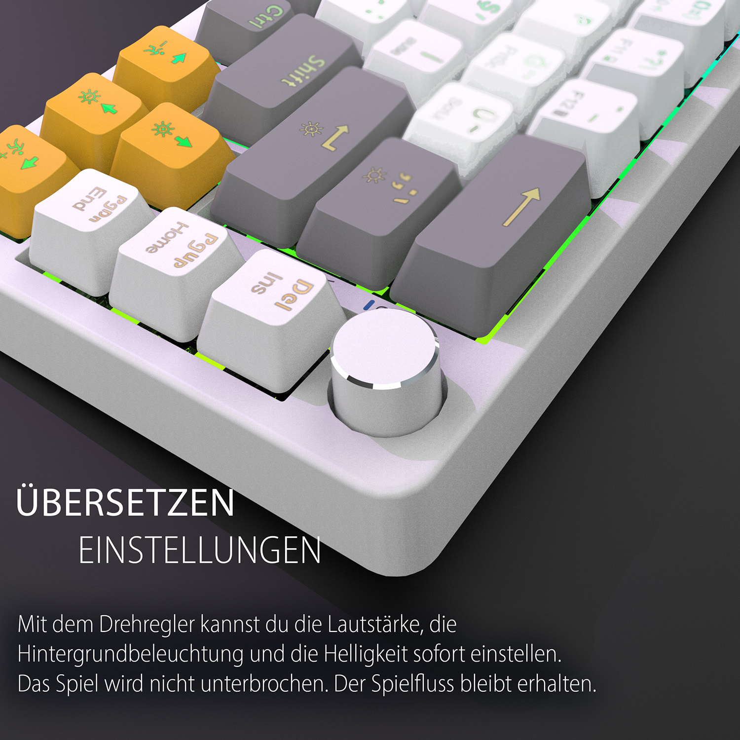 INCA IKG-457 Gaming-Tastatur Mechanisch RedSwitch RGB USB 2 m Deutsch Weiß
