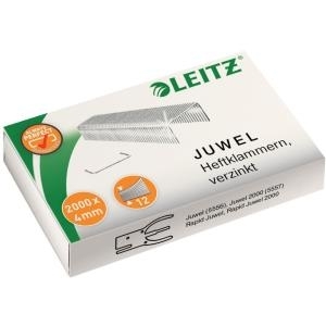 LEITZ Heftklammern JUWEL, verzinkt, 4 mm Heftleistung: 12 Blatt, für Heftzange JUWEL (5640-00-00)