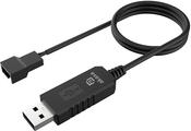 Akasa 5V zu 12V DC Step-Up Voltage Konverter Kabel - USB 3-Pin & 4-Pin (AK-CBFA10-60BK)
