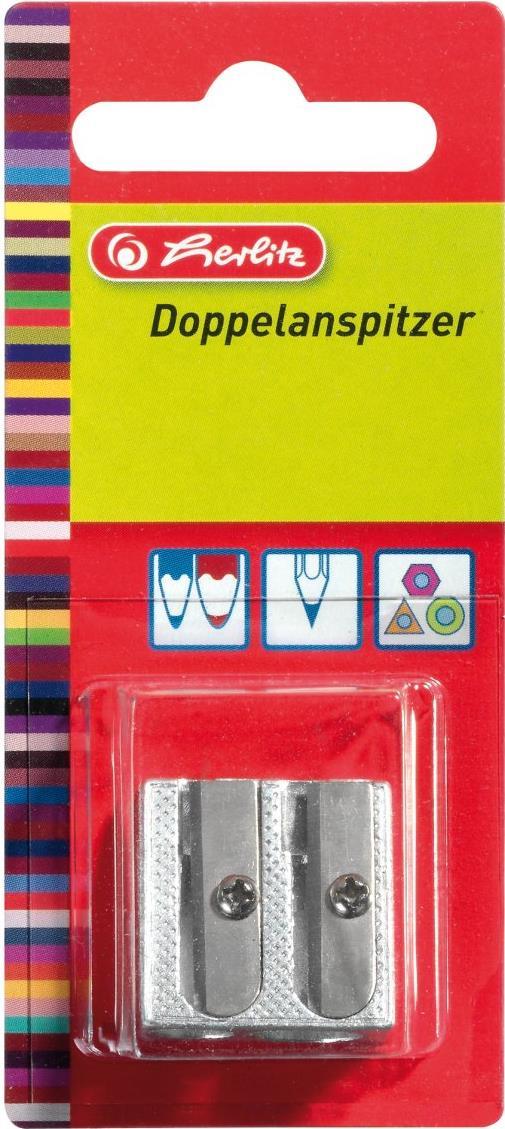 Herlitz 8680324 Anspitzer Manueller Bleistiftspitzer Metallisch (8680324)