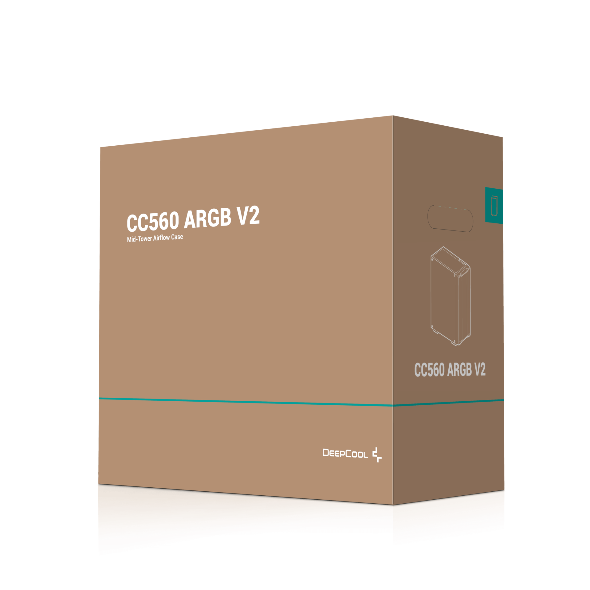 DeepCool CC560 ARGB V2 Midi Tower Gehäuse ATX Gehärtetes Glas Schwarz