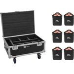 EUROLITE Set 6x AKKU IP TL-3 QCL + Case mit Rollen und Ladefunktion (20001017)
