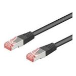 Wentronic Goobay CAT 6 Patchkabel, S/FTP (PiMF), Schwarz, 0.5 m - LSZH halogenfrei, Kupfer (68687)