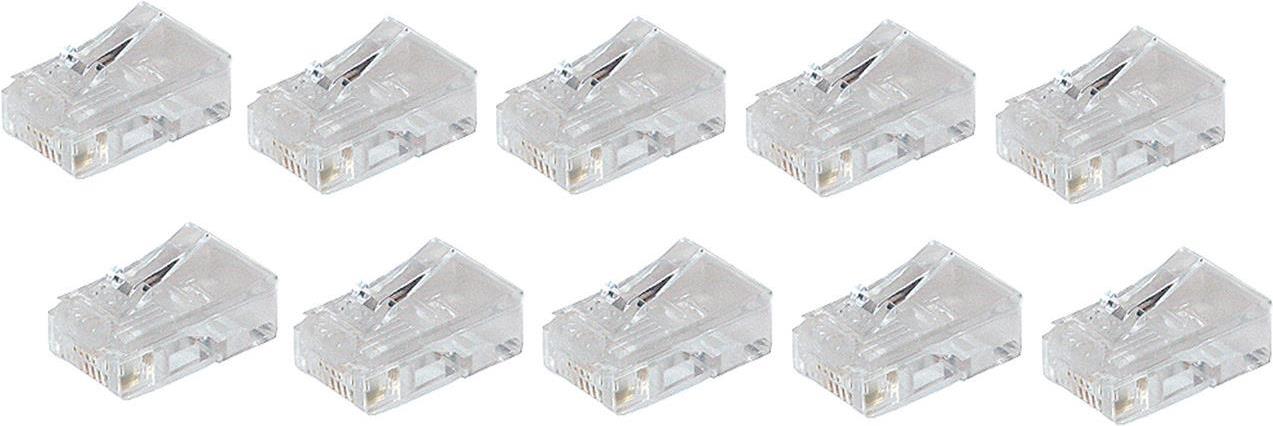 shiverpeaks BASIC-S Modular-Stecker RJ45, ungeschirmt 8-polig, 8 Kontakte belegt, vergoldete Kontakte, im (BS72051-10)