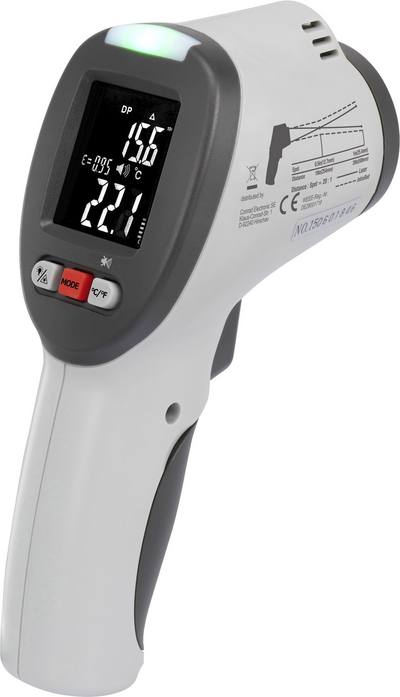 VOLTCRAFT IR-SCAN-350RH/2 Infrarot-Thermometer Optik 20:1 -50 bis +380 °C Pyrometer, Taupunktscanner (IR-SCAN-350RH/2)