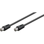 Wentronic Goobay Antennen Anschlusskabel, Schwarz, 5 m - IEC/Koax-Stecker <=> IEC/Koax-Stecker (68150)