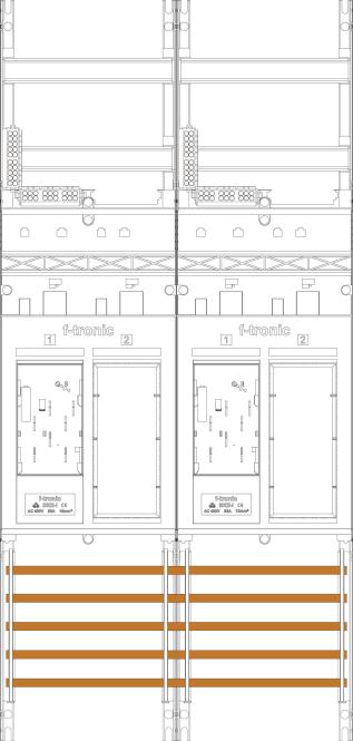 f-tronic Zählerfeld 2-feldrig ER26 H=1050mm 2-eHZ 2Res. 7141002 1 (7141002)