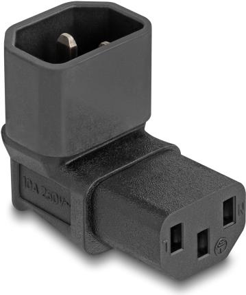 Delock Netzadapter IEC 60320 - C14 auf C13 Stecker Buchse 10 A 90° (80472)