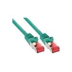 InLine® Patchkabel, S/FTP (PiMf), Cat.6, halogenfrei, grün, 0,25m (76922G)