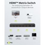 Goobay HDMI™-Matrix-Schalter 4 auf 2 (4K @ 60 Hz) (58479)