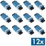 LogiLink LWL Kupplung-Set, 2x SC Simplex, ohne Flansch, blau 2x SC Simplex Kupplung, einteiliges Gehäuse aus Kunststoff, - 1 Stück (FA01SC5)