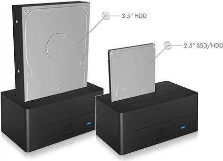 ICY BOX IB-1121-C31 HDD-Dockingstation USB 3.1 Gen 2 Type-C Anthracite Black