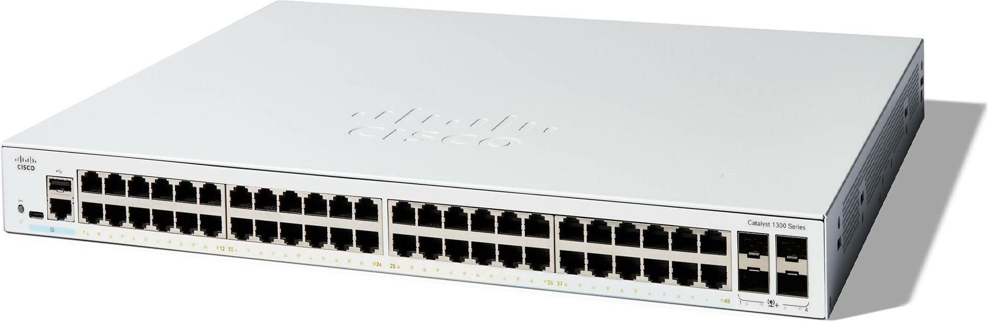 Cisco Catalyst 1300-48T-4X Managed Switch 48 Ports 4 x 10G SFP+ Weiß
