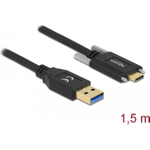 Delock USB-Kabel USB Typ A (M) zu USB Typ A (M) schraubbar (84017)
