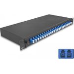 Delock 19? LWL Spleißbox 24 x LC Duplex OS2 1HE spleißfertig komplett bestückt (67009)