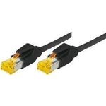Patchkabel S/FTP, PiMF, Cat 6a, schwarz, 0,5 m Für 10 Gigabit/s, halogenfrei, mit Draka-Kabel und Hirosesteckern TM31 (bisherige Bezeichnung S/STP) (72200S)