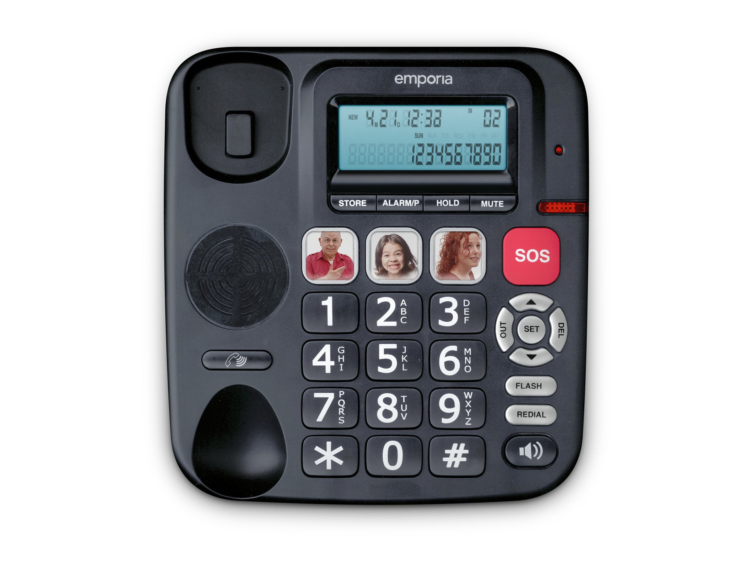 Emporia KFT20 Schnurgebundenes Analog-Telefon Schwarz