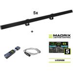 EUROLITE Set 5x LED PR-100/32 Pixel DMX Rail sw + Madrix Software (20000908)