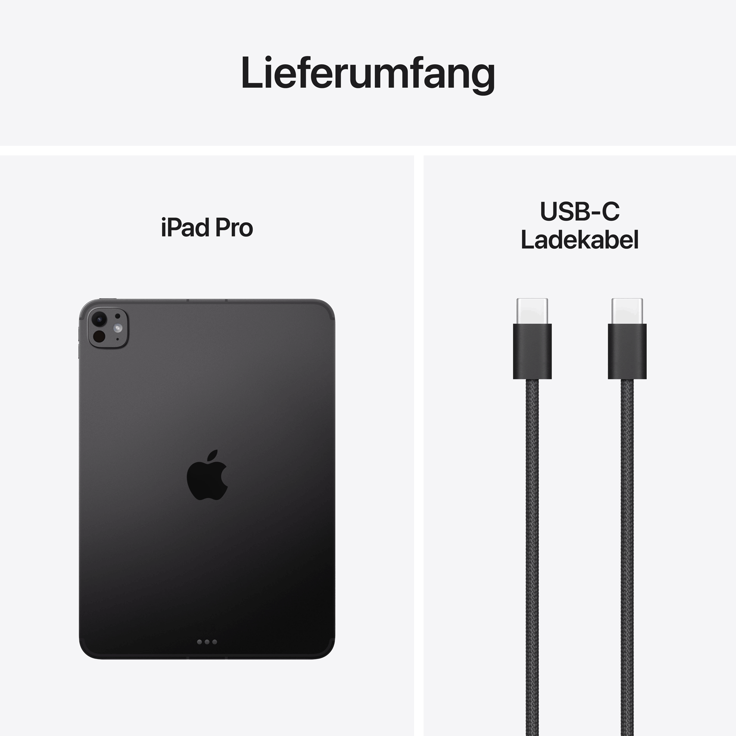 Apple 11'' iPad Pro Wi‑Fi 256GB mit Standdardglas - Space Schwarz