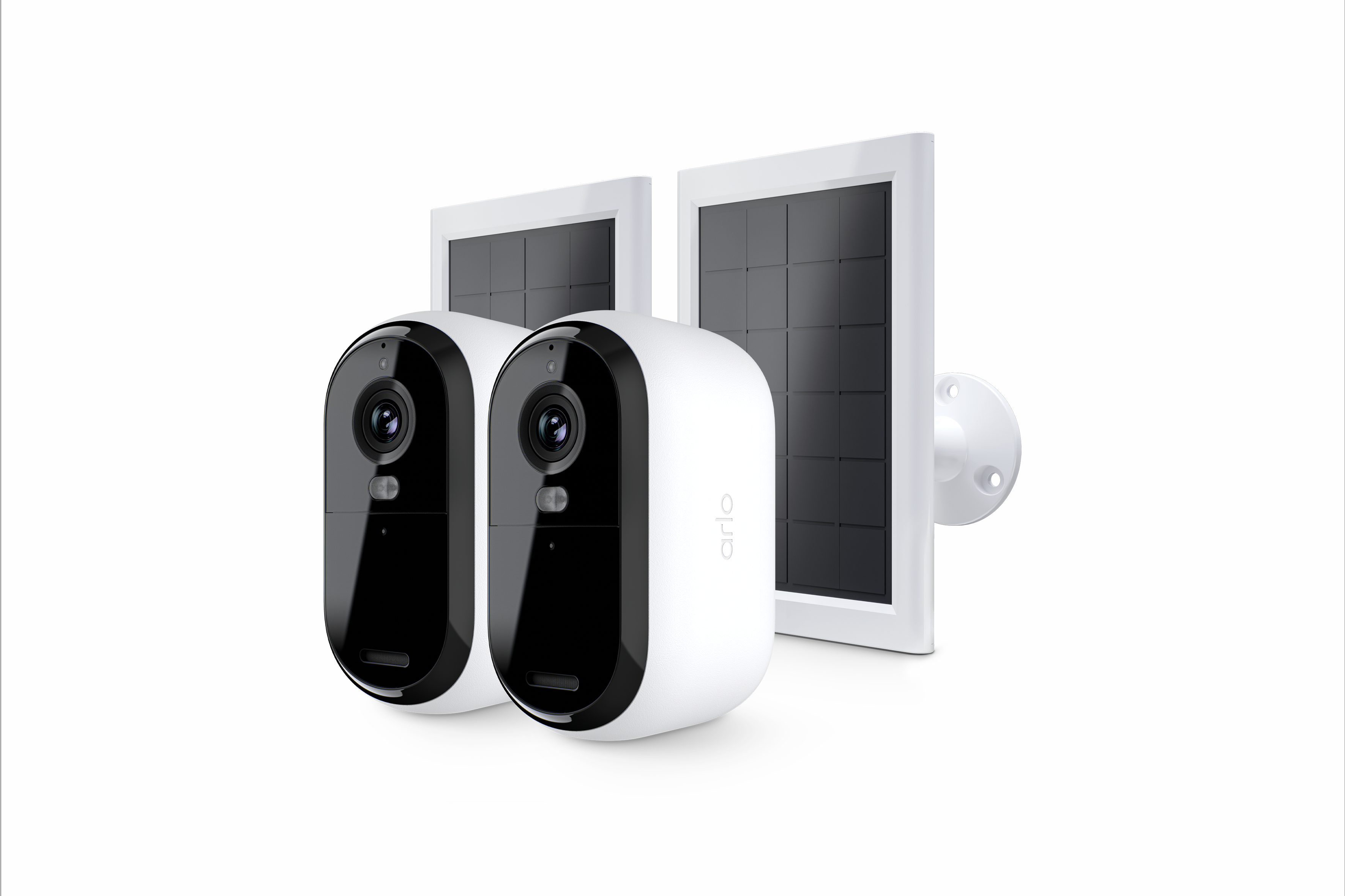 Arlo Essential 3 2K Sicherheitskamera mit Solarpanel (2er-Set), 2560 x 1440, Dome, Innen & Außen, Weiß