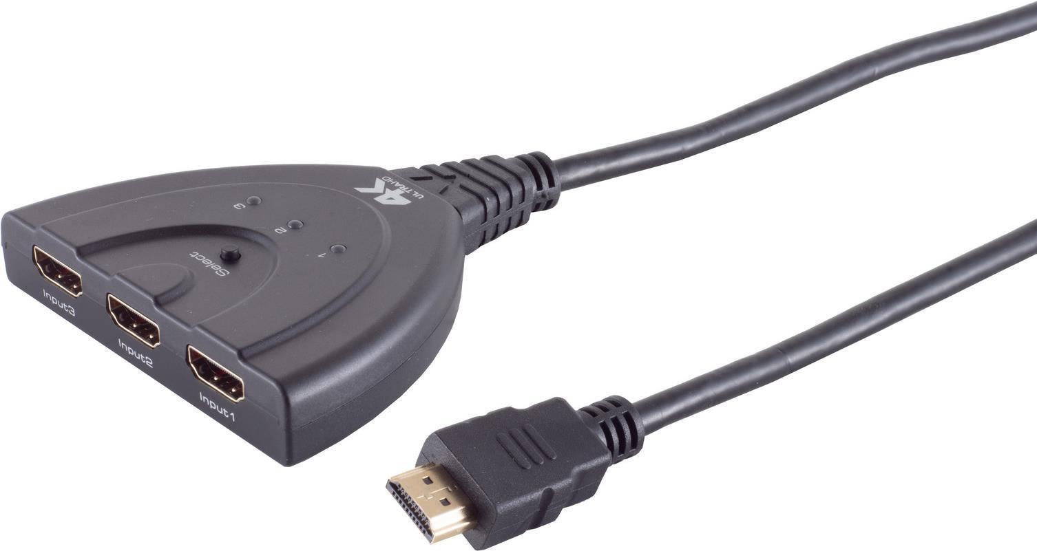shiverpeaks SP05-02001 Videokabel-Adapter 0,5 m HDMI Typ A (Standard) 3 x HDMI Schwarz (SP05-02001)