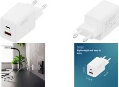 DIGITUS USB-Ladegerät GaN 45W, 1x USB-C, 1x USB-A weiß (DA-10302)