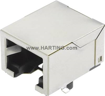 Harting RJ45 Buchse zur direkten Geräteintegration Kupplung, Einbau Pole: 8 Han® 3 A RJ45 Hybrid Silber 09 45 551 1100 (09 45 551 1100)