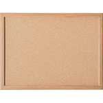 magnetoplan Korktafel mit Holzrahmen (B)600 x (H)400 mm aus hochwertigem Presskork, zum Anpinnen von Notizen (121922)