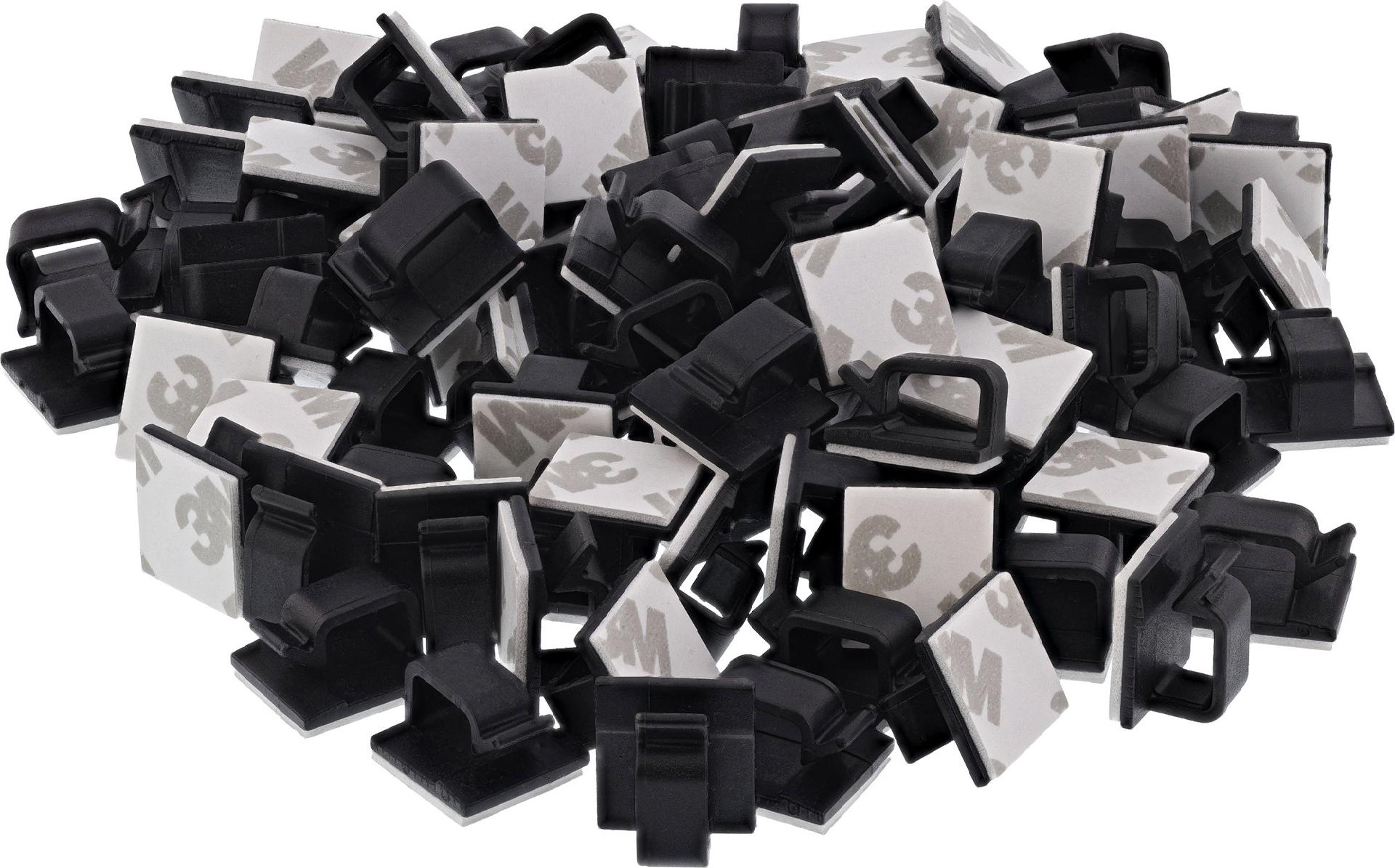 InLine 100er Pack Kabelmanager Klebesockel M (59971G)