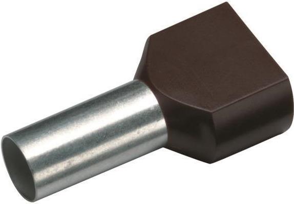 Cimco Zwillings-Aderendhülse 1.5 mm² 8 mm Teilisoliert Schwarz 18 2470 100 St. (18 2470)
