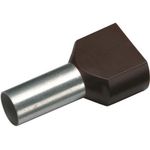 Cimco Zwillings-Aderendhülse 1.5 mm² 8 mm Teilisoliert Schwarz 18 2470 100 St. (18 2470)